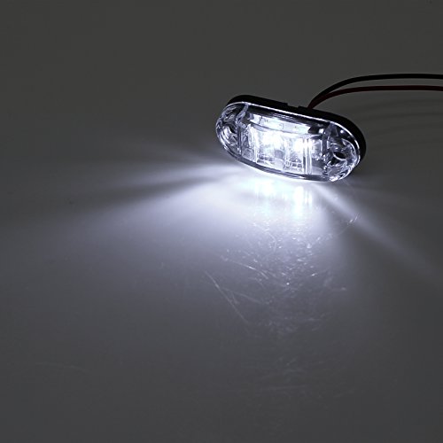 4 PCS LED Luces de Posición Delantera 12V 24V Camión Van Remolques Indicador de la lámpara Blanca para el coche Camión Van Remolques Indicador