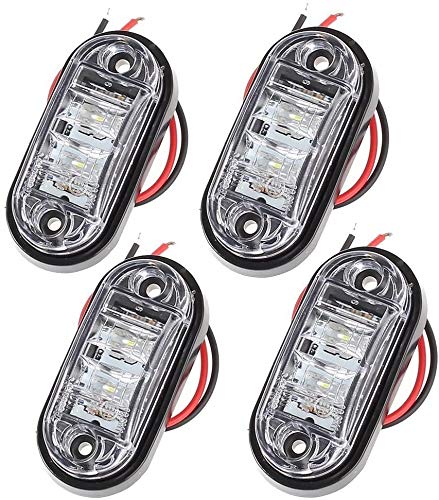 4 PCS LED Luces de Posición Delantera 12V 24V Camión Van Remolques Indicador de la lámpara Blanca para el coche Camión Van Remolques Indicador