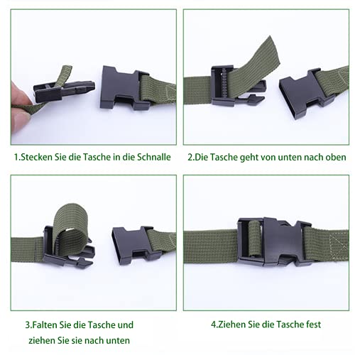 4 Piezas Correas Equipaje Nylon Equipaje Maleta Ajustables Equipaje de Viaje Cinturones Luggage Correas con Hebilla de Liberación Rápida Maleta Correas para Equipaje de Compresión 25mm x 1.5m Negro