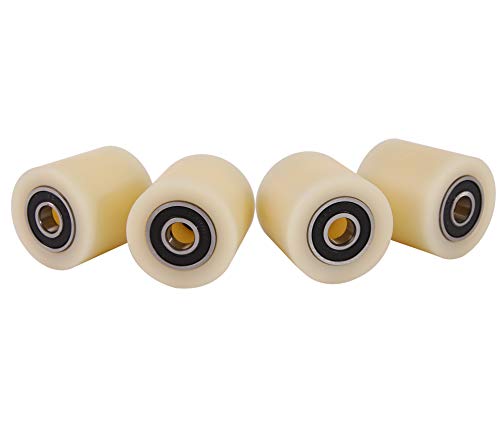 4 ruedas de poliamida de nailon de 40 mm de diámetro x 40 mm de ancho x 10 mm de rodamientos de precisión fabricados en la UE