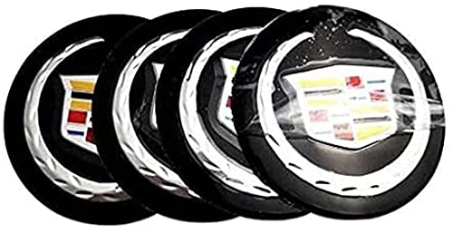 4 Tapas Centrales De Rueda, Tapacubos, CalcomaníA Con Emblema De Tapa Central De Rueda De AleacióN, Para Cadillac ATS Cts DTS STS SLS SLR XLR BLS Sevilla Escalade Deville Tiburon CT6 56mm