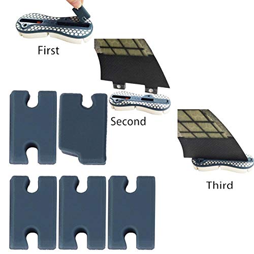 5 PCS/Set Kit de compatibilidad de Aleta de PVC Accesorios de Tabla de Surf de Relleno de pestañas FCS 2 Ajustador de timón Kit de compatibilidad de Aleta Ajustador de Aleta de Cola