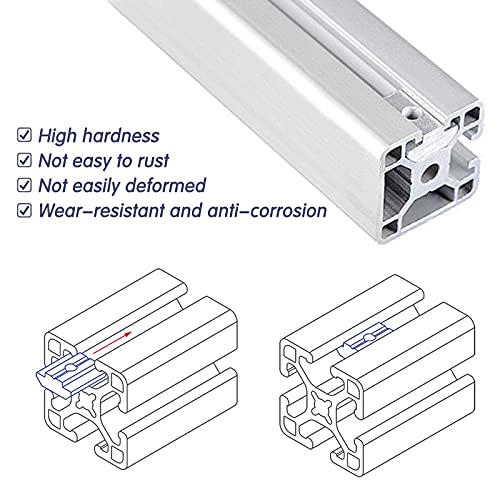 50 pcs Tuercas de T-Ranura M8 Tuercas de Cabeza de Martillo para Accesorios de Perfil de Aluminio Serie Antioxidante y Duradero