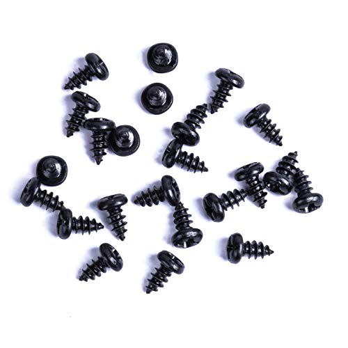 500 Piezas Tornillos de Cabeza Cruzada, Negro Acero Al CarbonoTornillos Autorroscantes, Kit Surtido Tornillos Autorroscantes Redondos con Caja para Metal blando Madera - M2 M2.3 M2.6 M3