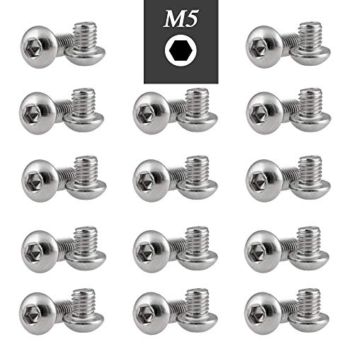 50pcs T-Nut M5 Tuercas T Ranura + 50pcs M5x8 Tornillos Hexagonales para Perfil Alumnio Extrusión