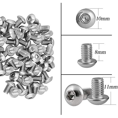 50pcs T-Nut M5 Tuercas T Ranura + 50pcs M5x8 Tornillos Hexagonales para Perfil Alumnio Extrusión