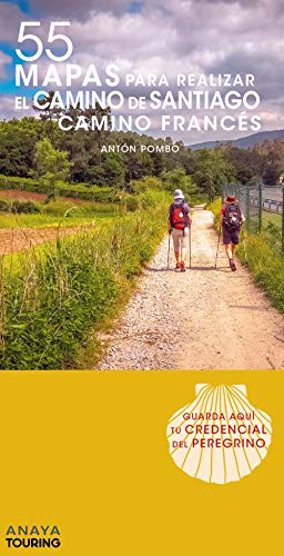 55 Mapas para realizar el Camino de Santiago. Camino Francés (desplegables) (Mapa Touring)