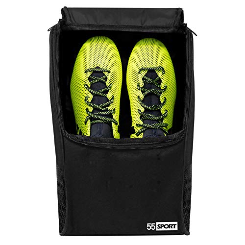 55 Sport Ventilated Shoe Bag with Zipped Pocket - Black