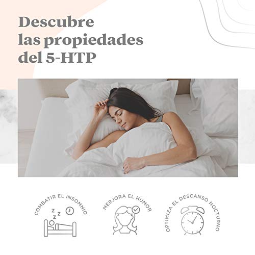 5HTP 200mg de Vitaminalia | Doble Potencia | 5-HTP Extracto 15:1 Semilla de Griffonia | Para Dormir Mejor | Vegetariano, Sin OGM, Sin Gluten, Sin Lactosa | 180 Tabletas