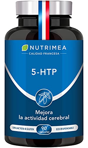 5HTP Triptofano, 300mg por día 5 HTP, Extracto Puro Semilla de Griffonia Simplicifolia, Aminoácido Mejora el Sueño,Reduce Estrés Ansiedad Insomnio, Alta Potencia, Fabricación Francesa…