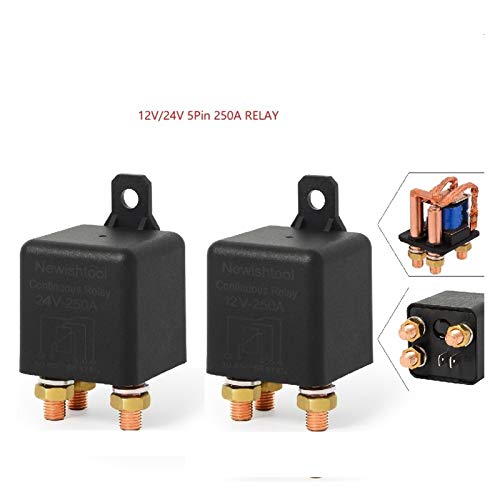 5Pin 250A Relé de automóviles automotriz de alta potencia de alta potencia Tipo continuo 12V 24V ON / OFF OFF ON Normalmente abierto Batería Interruptor de control automático Accesorios para carros