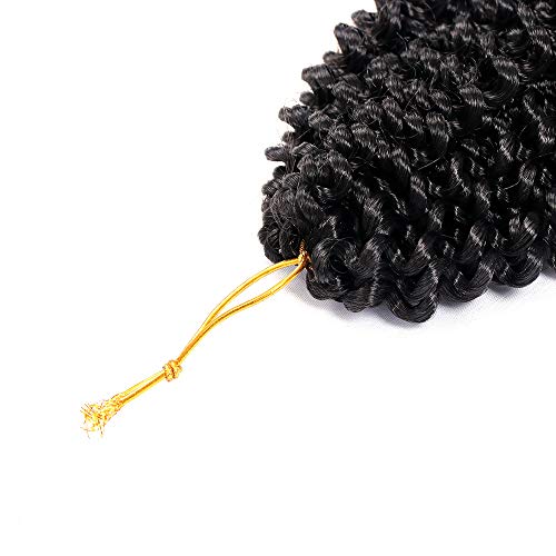 6 paquetes de extensión de cabello Black Passion Twists para mujeres negras, 20 pulgadas (51 cm) Pelo de ganchillo sintético de onda de agua de moda