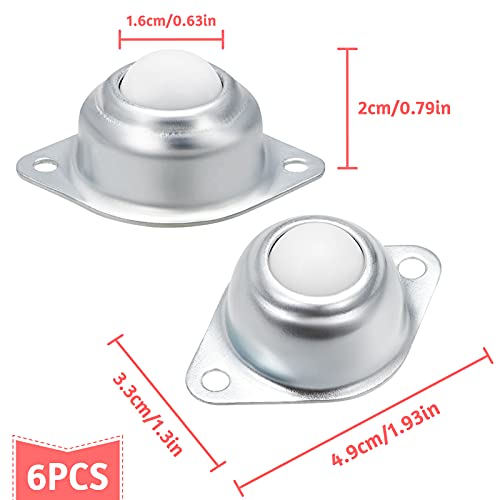 6 Piezas Ruedas de Muebles, Unidad de Transferencia de Bola Rodamientos Transferencia a Bola Rodamientos de Bola de Transferencia para Muebles Industriales para Silla Muebles de Transmisión