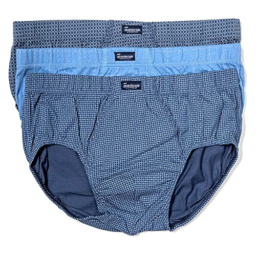 Abanderado Esenciales Ropa Interior de Hombres, Cuadro Azul Gris, 52 (Pack de 3)