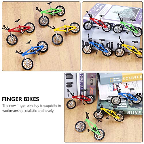 Abaodam 2 cajas de 8 piezas de aleación de dedo modelo mini MTB BMX Fixie Bike niños juguete