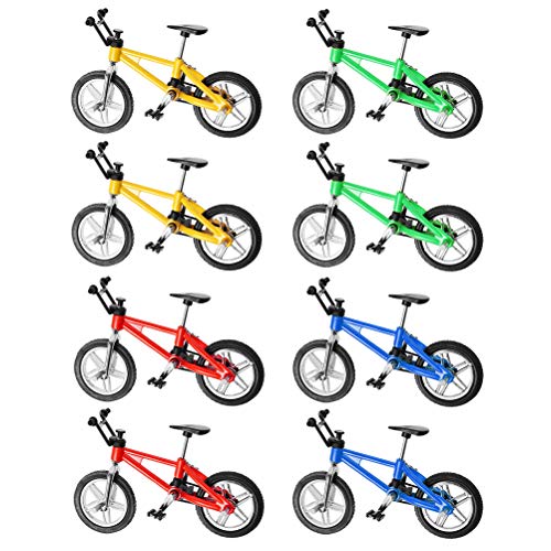 Abaodam 2 cajas de 8 piezas de aleación de dedo modelo mini MTB BMX Fixie Bike niños juguete