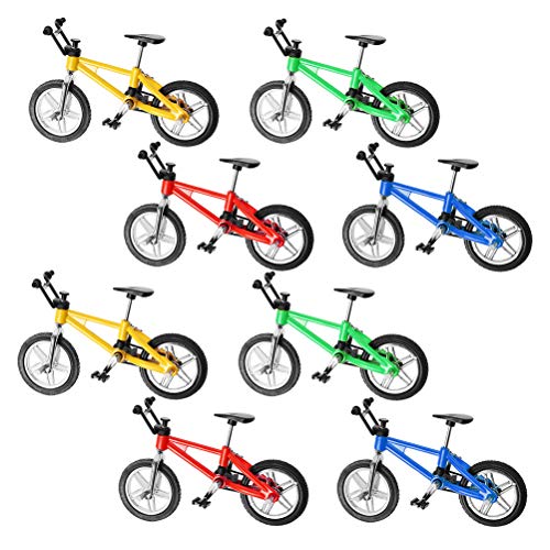 Abaodam 2 cajas de 8 piezas de aleación de dedo modelo mini MTB BMX Fixie Bike niños juguete