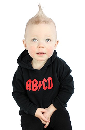 AB/CD Rock n Roll Camiseta con Capucha para niños o niñas - Camiseta de Manga Larga para niños/bebé Divertida (1-2 años)
