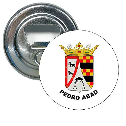 ABRIDOR REDONDO ESCUDO HERALDICO PEDRO ABAD CORDOBA