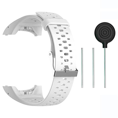Accesorio Reemplazo de Liberación Rápida Banda de Reloj de Silicona Suave Pulsera de Correa Deportiva para M400 / M430 GPS Reloj smartwatch (blanco)