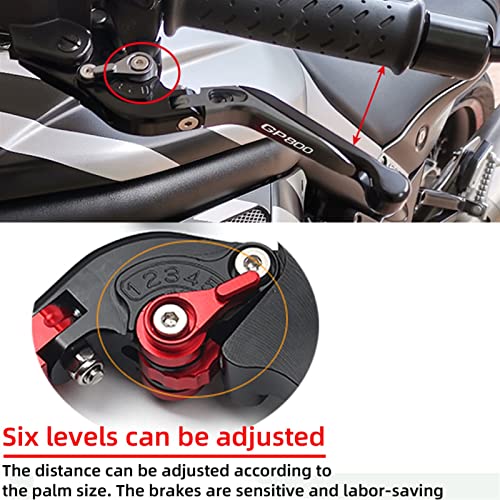 Accesorios CNC De Motocicleta Ajustable Plegable Extensible con Palancas De Embrague De Freno con Logotipo para Yamaha XT600E XT600 E XT 600E 1990-2002 (Color : Rojo)