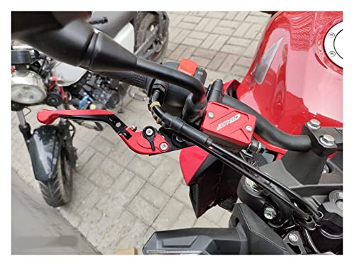 Accesorios CNC De Motocicleta Ajustable Plegable Extensible con Palancas De Embrague De Freno con Logotipo para Yamaha XT600E XT600 E XT 600E 1990-2002 (Color : Rojo)