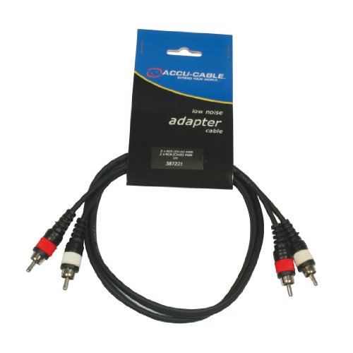 Accu Cable AC-R/1 - Cable RCA (adaptador, 1 m), color negro