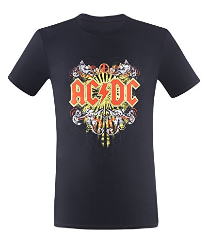 AC/DC Tattoo – Camiseta de, Todo el año, Hombre, Color Negro, tamaño Medium