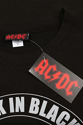 AC/DC Tour Emblem Cropped Sweatshirt Sudadera, Negro (Black Blk), 40 (Talla del Fabricante: Medium) para Mujer