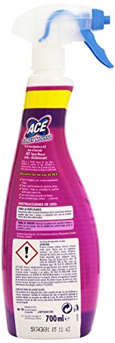 Ace - Spray Mousse + Lejía desengrasante - Hogar y ropa - 700 ml - [pack de 5]