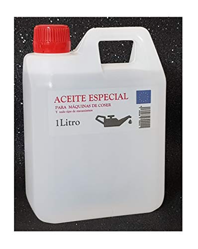 Aceite maquina de coser. Especial Incoloro - Lubricante para Maquinas de Coser y mecanismos varios. 1 Litro (830 gramos)