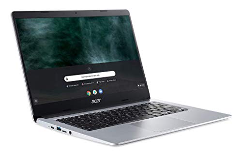 Acer Chromebook 314 CB314-1H - Ordenador Portátil 14" HD, Laptop (Intel Celeron N4020, 4GB RAM, 32GB eMMc, Intel UHD Graphics, Chrome OS), PC Portátil Color Plata - Teclado Qwerty Español