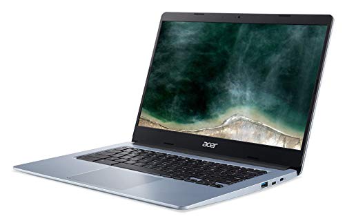 Acer Chromebook 314 - Ordenador Portátil 14" HD (Intel Celeron N4020, 4GB RAM, 32GB eMMc, Intel UHD Graphics, Chrome OS), Color Plata - Teclado Qwerty Español