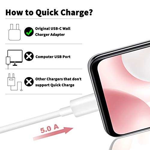 ACOCOBUY Cable USB C Carga Rápida para Poco X3 Pro Cable USB Tipo C 5A Carga Turbo Compatible con Xiaomi Mi 10 Pro/Mi 10T Pro/Redmi 9/Redmi Note 10/Redmi Note 10 Pro/Mi 10T Lite/Redmi Note 9/Poco F3