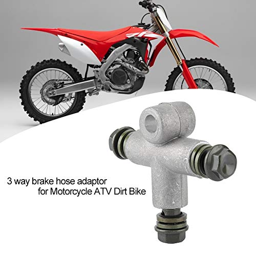 Adaptador Camino 3 de la motocicleta - motocicleta ATV hidráulico de 3 vías manguera del freno de aceite Adaptador de tubo de acoplamiento T 10mm