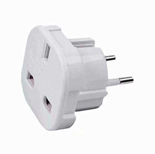 ADAPTADOR CORRIENTE ENCHUFE UK INGLES REINO UNIDO A EUROPEO REDONDO UE UNIVERSAL