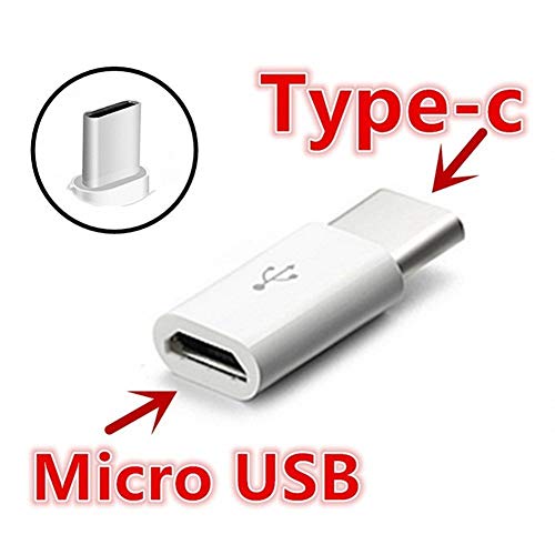 Adaptador Micro USB a USB C Adaptador Tipo C Aluminio Duradero Garantía de por Vida - para Nuevo MacBook, OnePlus 2/3/5, Sony Xperia XZ, Samsung Galaxy S8/9,S8, S8+, S9, 2 Unidades（Negro&Blanco）