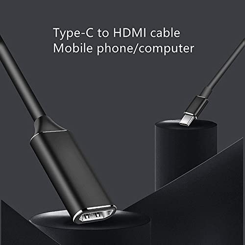 Adaptador USB C a HDMI, adaptador HDMI tipo C a 4K, compatible con Thunderbolt 3, salida de audio de vídeo para MacBook Pro 2018/2017/2016, MacBook Air, Samsung (negro)