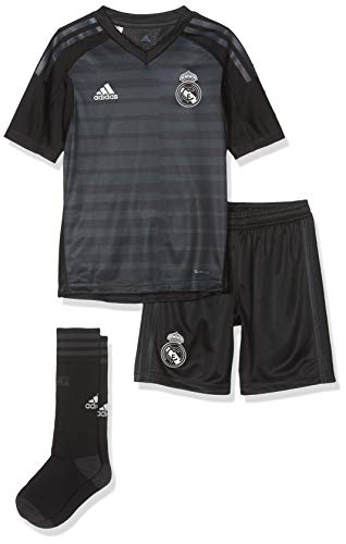adidas 18/19 Real Madrid Away Kit-Lfp Badge Conjunto, Unisex niños, Gris (ónitéc/onifue/Blanco), 152