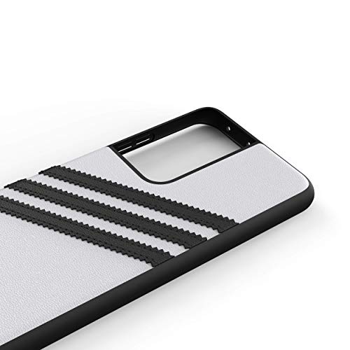 adidas 44763 - Funda para Samsung Galaxy S21 Ultra, Carcasa a Prueba de caídas, Bordes elevados, Color Blanco y Negro