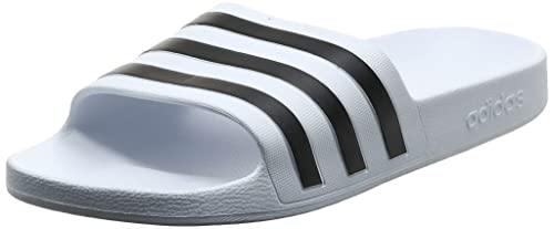 adidas Adilette Aqua Chanclas Unisex Adulto, Blanco Ftwbla Negbás Ftwbla 000, 43 EU