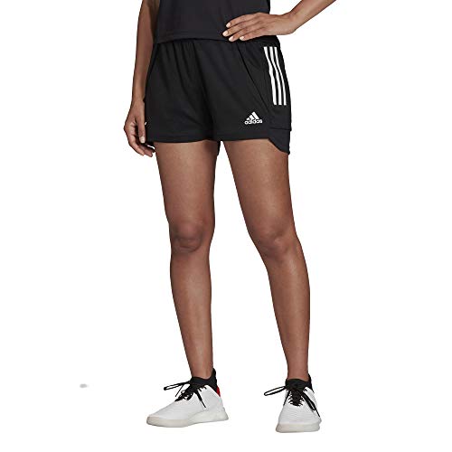 adidas Con20 TR SHO W Pantalones Cortos de Deporte, Mujer, Black/White, XL/L