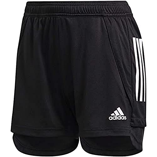 adidas Con20 TR SHO W Pantalones Cortos de Deporte, Mujer, Black/White, XL/L