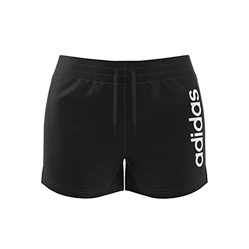 adidas Essentials Linear Logo Shorts W Pantalones Cortos, Mujer, Negro (Black/White), S