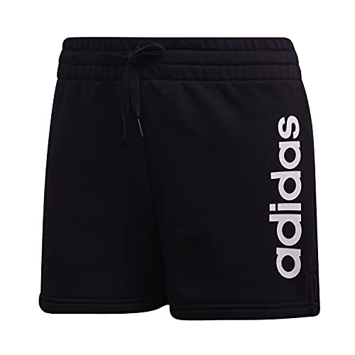 adidas Essentials Linear Logo Shorts W Pantalones Cortos, Mujer, Negro (Black/White), S