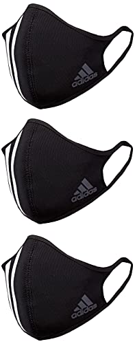 adidas Face Cover 3S Accesorios, Adultos Unisex, Negro/Blanco/Grpudg (Negro), M (Paquete de 3)