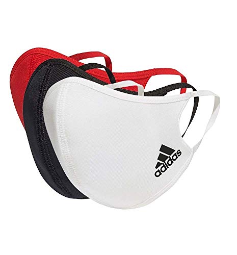 adidas Face Cover Large-Not For Medical Use, Unisex Adulto, Multicolor/Black/White/Power Red, NS'