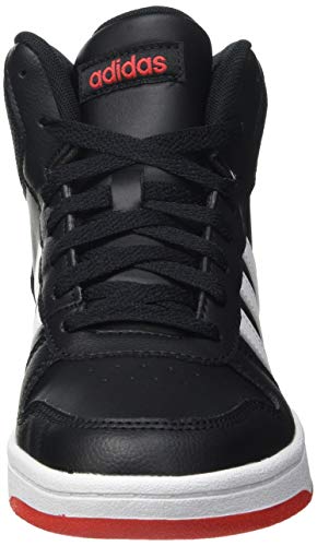 adidas Hoops Mid 2.0, Basketball Shoe, Core Black/Footwear White/Vivid Red, 38 EU