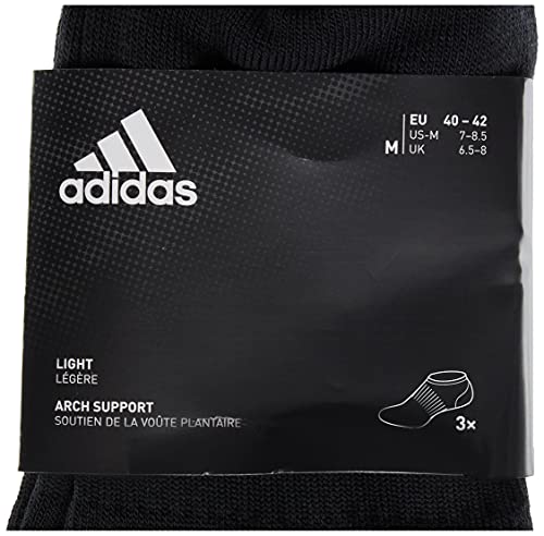 adidas LIGHT LOW 3PP Socks, Unisex adulto, Black/Black/Black, S