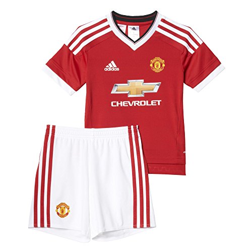 adidas MUFC H Mini - Chándal para niño, Color Rojo/Blanco/Amarillo, Talla 116